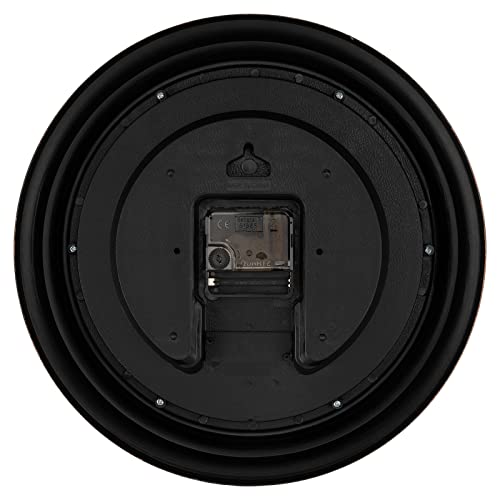 Retro Silent Non-Ticking Round Wall Clock, Battery Operated, 12 inch R149160
