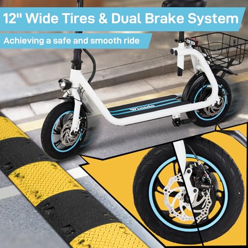 Electric Scooter for Adults, Foldable, 450W Motor, 12" Pneumatic Tire, Dual Disc Brake D9923