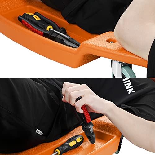 Low Profile Automotive Creeper with Padded Headrest, Red U80837
