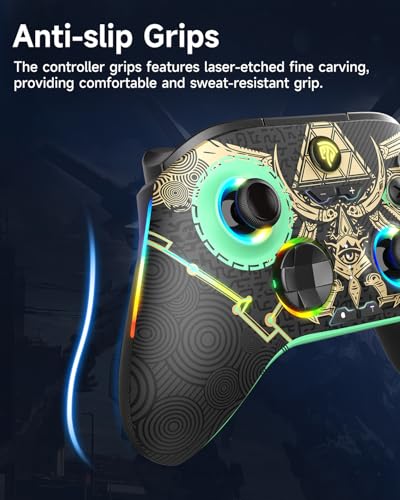 Wireless Bluetooth Controller with Hall Joysticks for PC, Android, Steam and Switch E86358