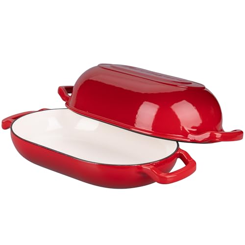 Enameled Cast Iron Dutch Oven with Lid for Bread Baking, 5QT M245
