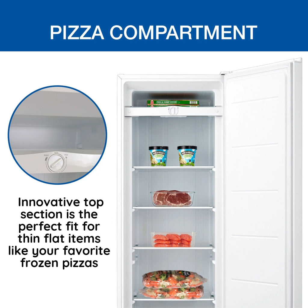 Upright Freezer, 7.0 cu ft, White, Low-Frost, Flat Back Z719