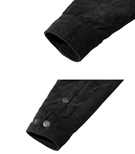 Men's Corduroy Winter Quilted Hooded Jacket C807807