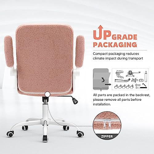 High Back Office Chair with Flip-up Armrest, Gray R205791
