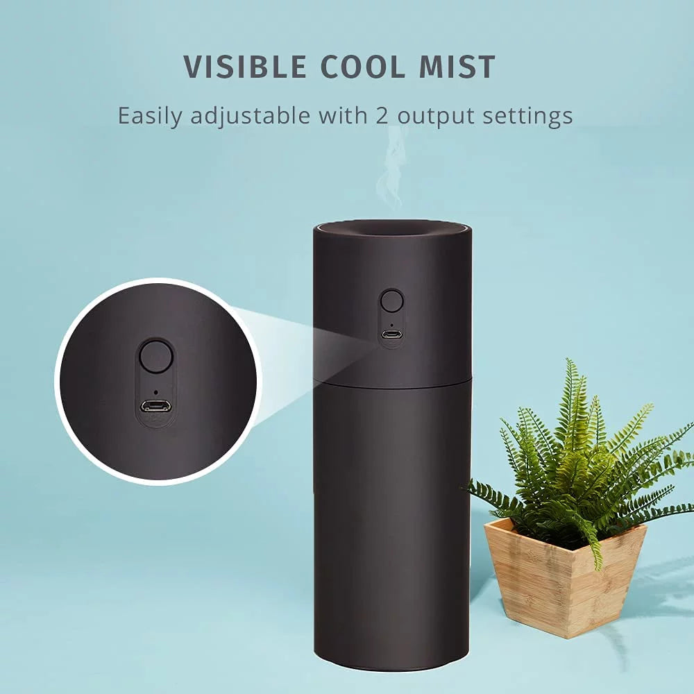 Portable Ultrasonic Humidifier, Cordless, Desktop, Travel, Quiet Cool Mist I794