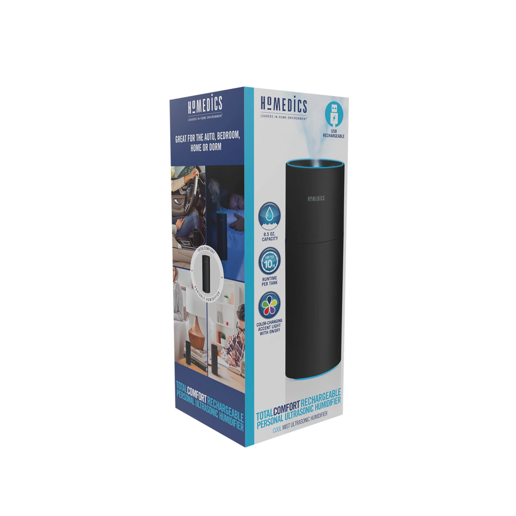 Portable Ultrasonic Humidifier, Cordless, Desktop, Travel, Quiet Cool Mist I794