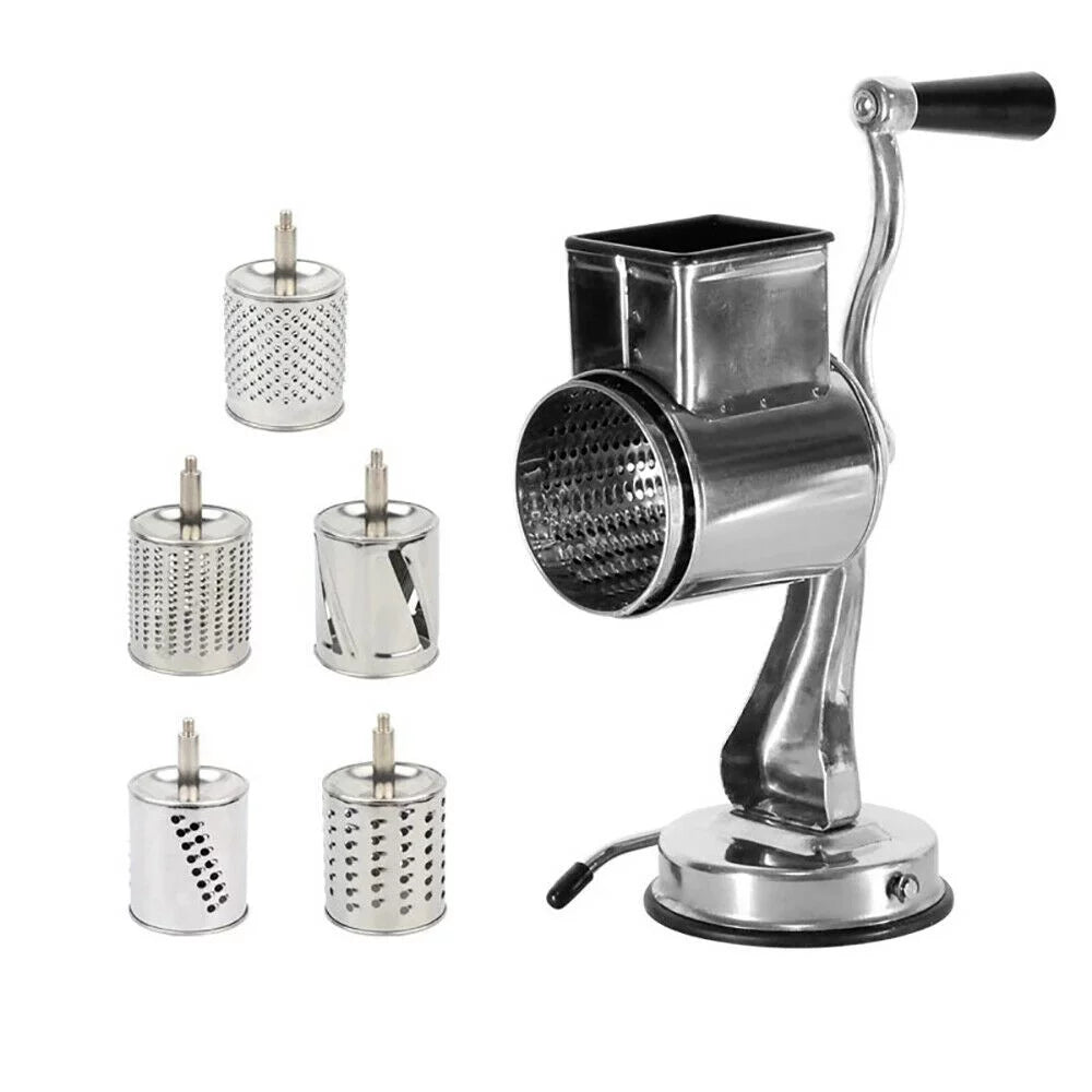Stainless Steel Rotary Grater with 5 Drums M8846