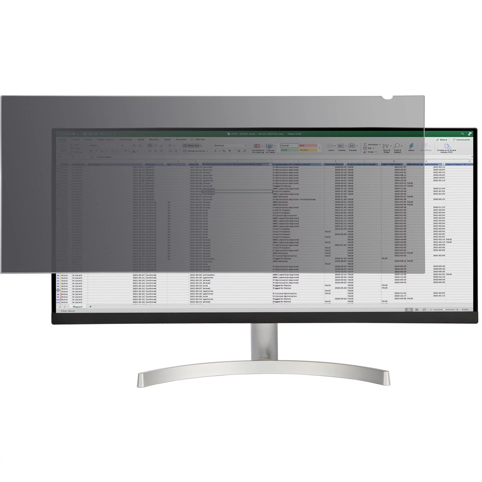 StarTech Monitor Privacy Screen for 34 Inch Ultrawide Display, 21:9 Widescreen Computer Screen Security Filter, Blue Light Reducing
