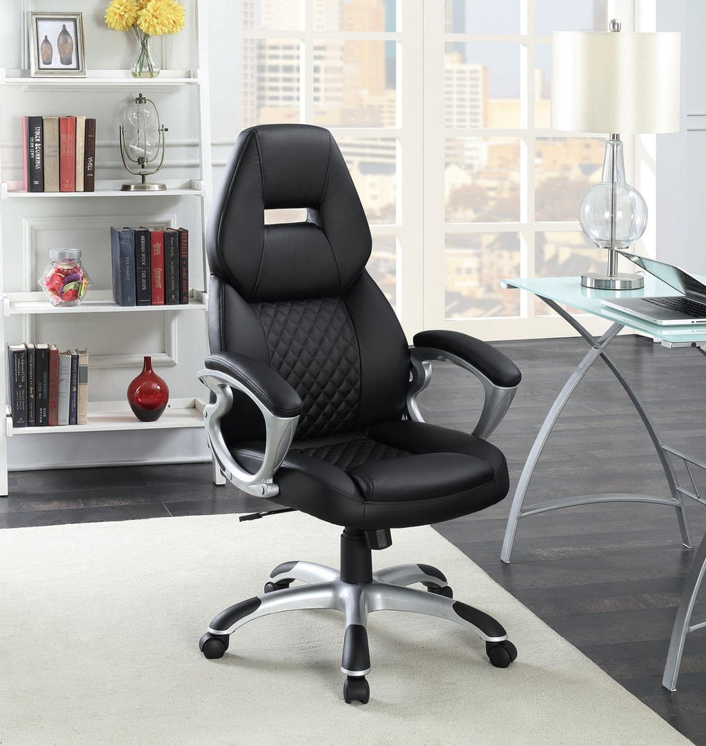 Black Faux Leather Office Chair S885730