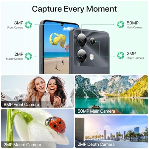 Unlocked 5G Cell Phone, 128GB Expandable, 50MP Camera, 6.75" 90Hz Display, Dual SIM Y561
