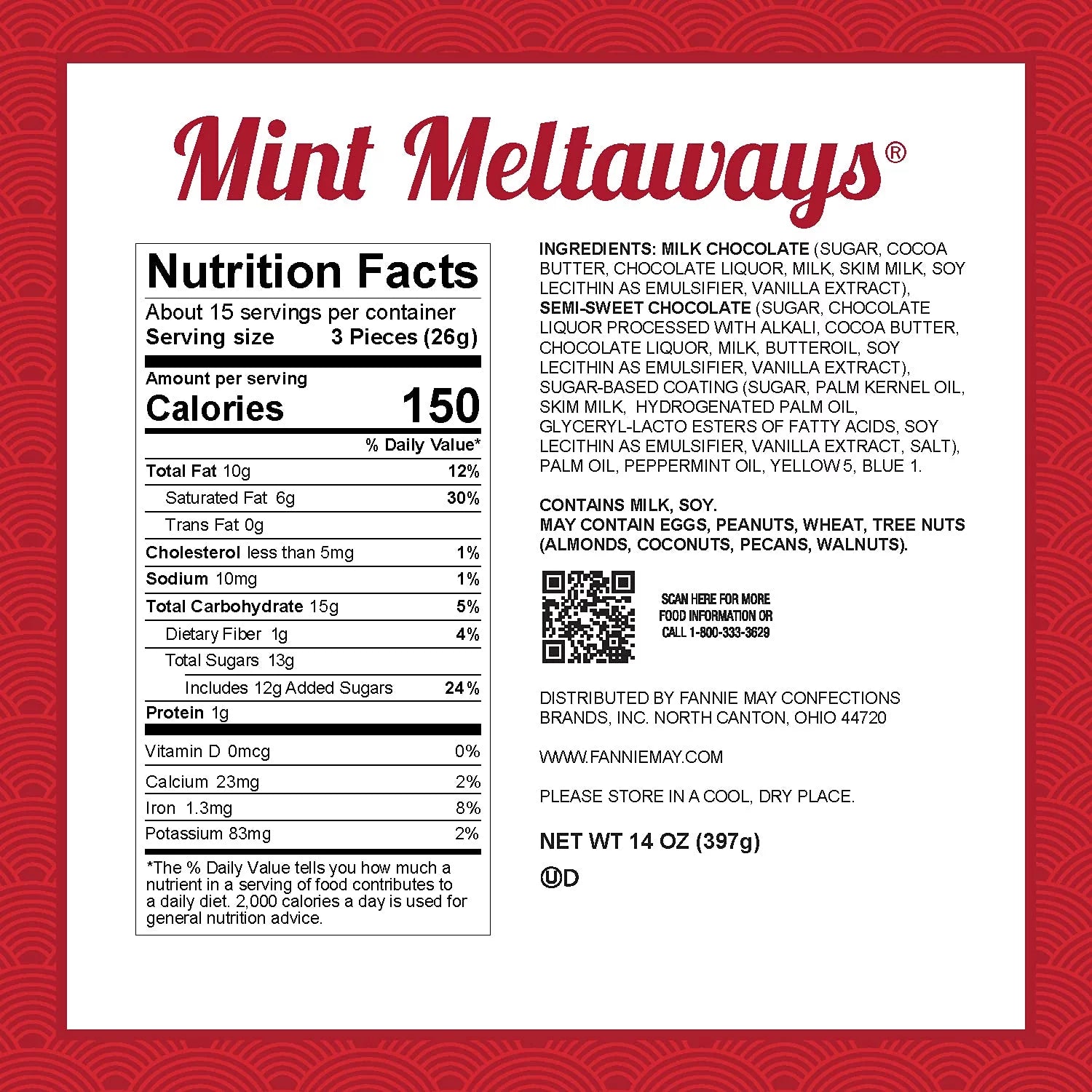 Mint Meltaways Milk Chocolate and Pastel Candy Gift Box W162396