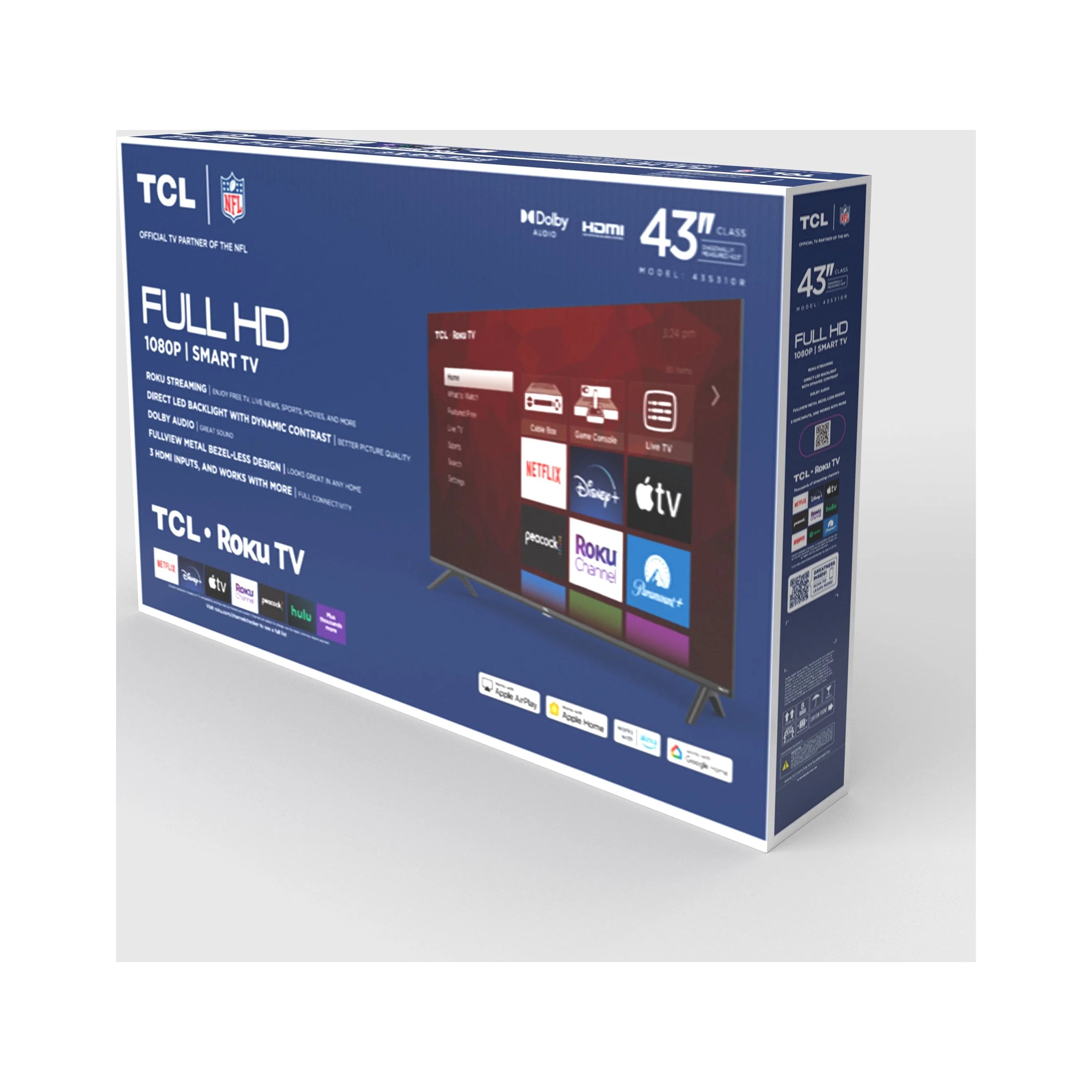 43" 1080p FHD LED Smart TV with Roku TV U2178