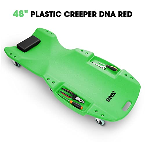 Low Profile Automotive Creeper with Padded Headrest, Red U80837
