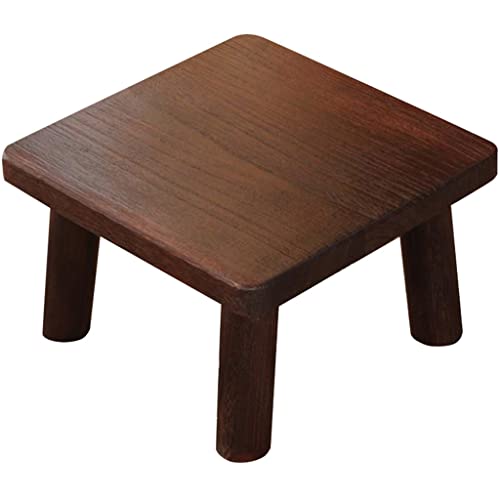 Retro Japanese-Style Small Coffee Table Bay Window Square Coffee Table Zen Tea Low Table Simple Tatami Table Low Stool (Size : 36x36x21cm)