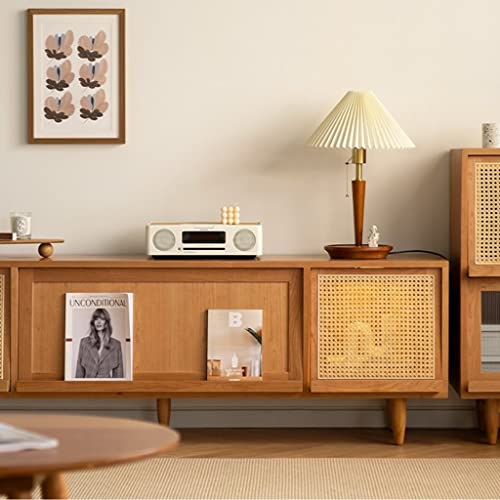 Corner TV Stand for Living Room, Solid Wood, 59 x 15.7 x 22.8 Inches F43385