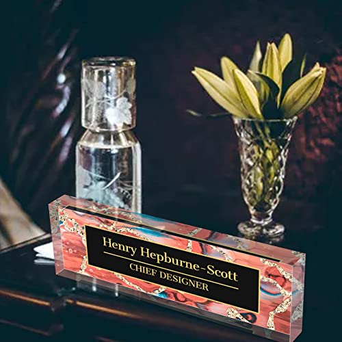 Custom Acrylic Nameplate Desk Decor for Home Office O907800