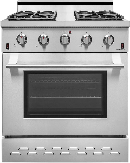 NXR 30" Stainless Steel Pro-Style Natural Gas Range with 4.5 cu.ft. Convection Oven SC3055
