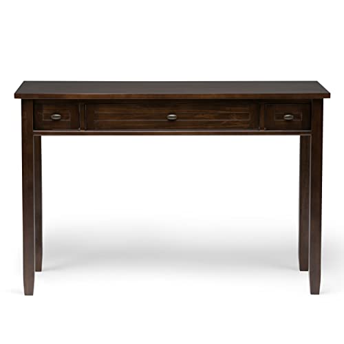 Solid Wood Hickory Brown 48 Inch Desk with 2 Drawers L44892