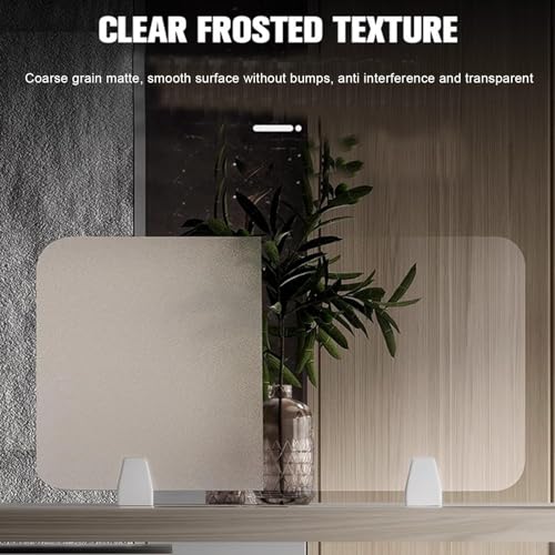 Acrylic Free Standing Privacy Screen, Desk Divider for Home & Office, 80x30cm T817
