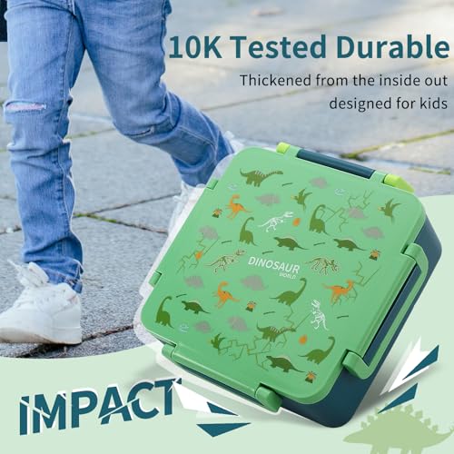 Kids Lunch Box with Thermos, 4 Compartments, Insulated, Drop-Proof, Dishwasher Safe I175