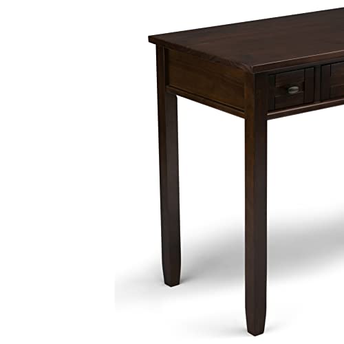 Solid Wood Hickory Brown 48 Inch Desk with 2 Drawers L44892