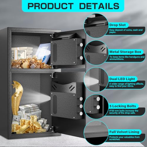 Fireproof Drop Safe with Digital Keypad and Front Load Drop Slot I2891