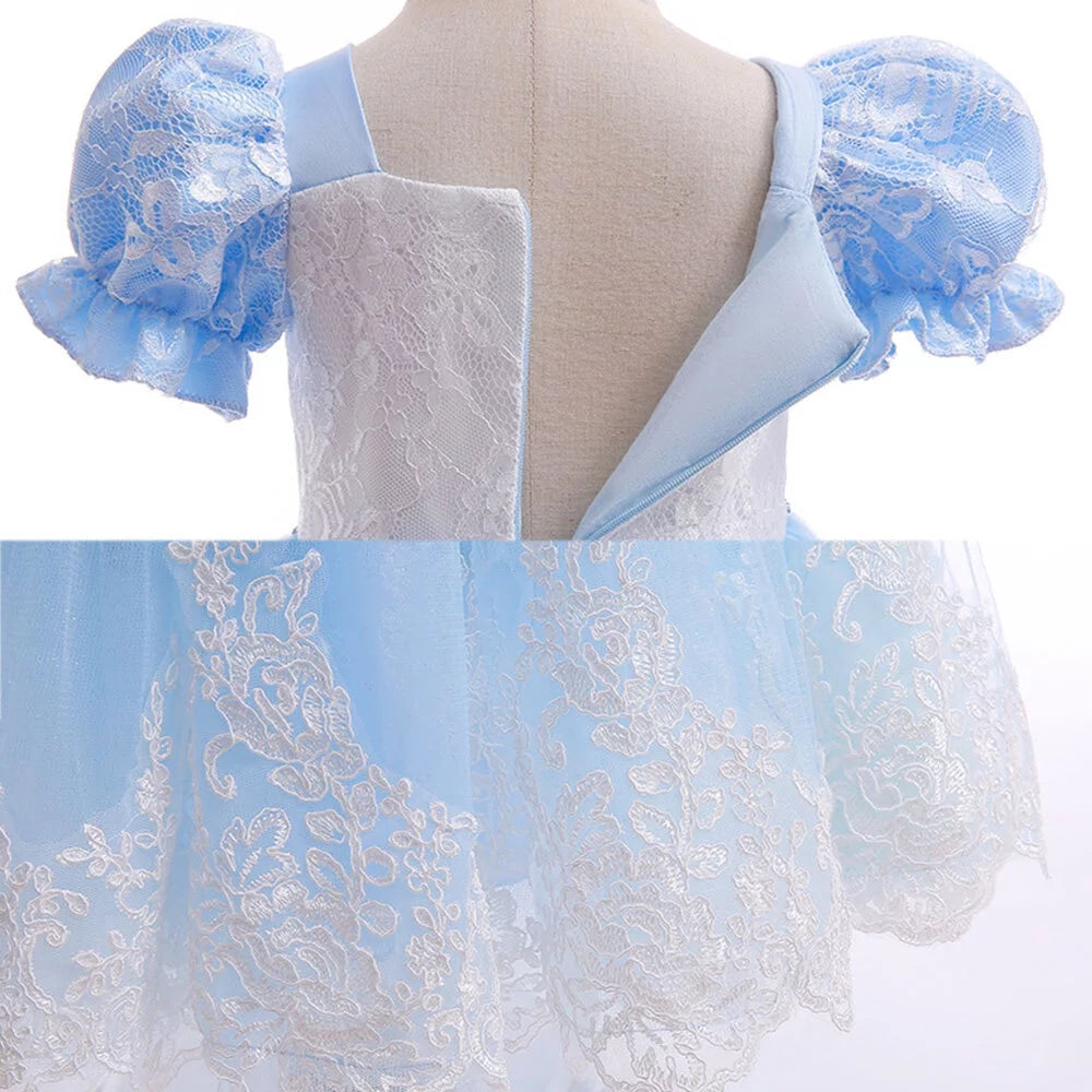 Princess Dress Puff Sleeve Halloween Birthday Party Costume Y230307