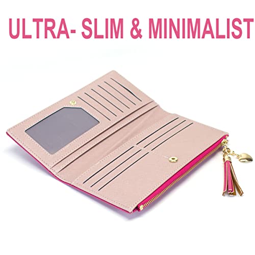 Slim Zip Around Wallet Card Holder Coin Purse F7495