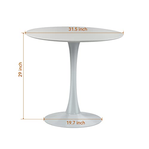 Round Dining Table with Metal Pedestal Base V328635