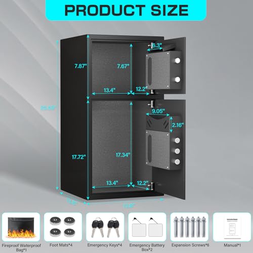 Fireproof Drop Safe with Digital Keypad and Front Load Drop Slot I2891
