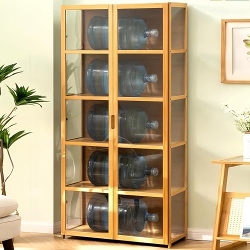 5-Tier Display Cabinet with Acrylic Glass Door for Collectibles and Books Z940241