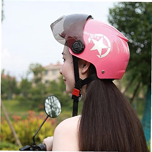 Motorcycle Half Helmet Open Face with Visor, DOT Approved B246
