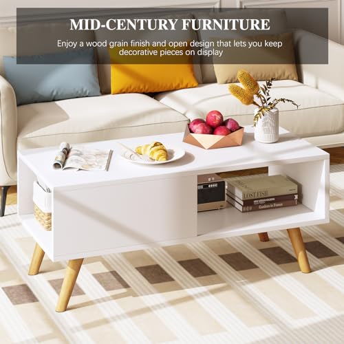Wood Coffee Table with Storage for Living Room Z282