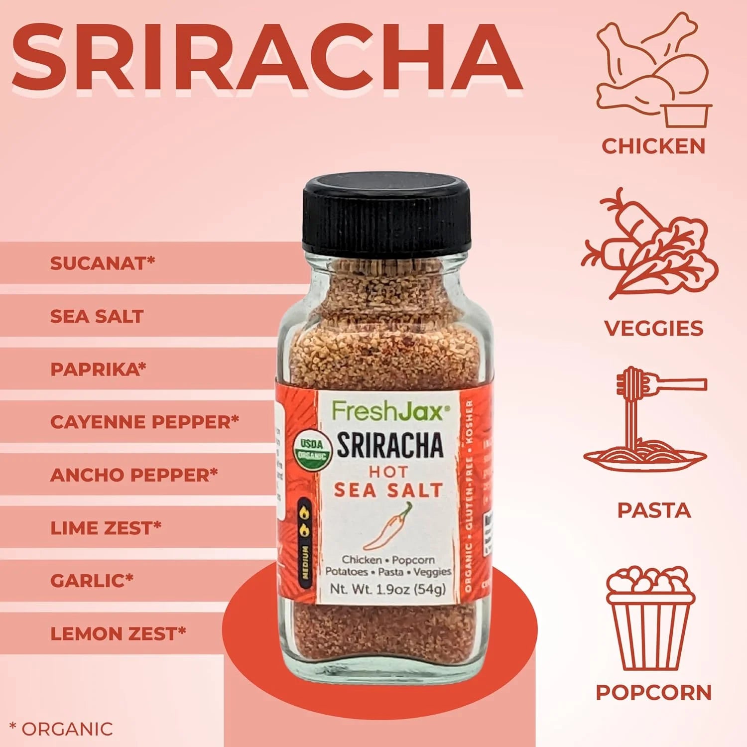 Hot & Spicy Seasoning Gift Set, Pack of 5 Organic Spices for Cooking Y210