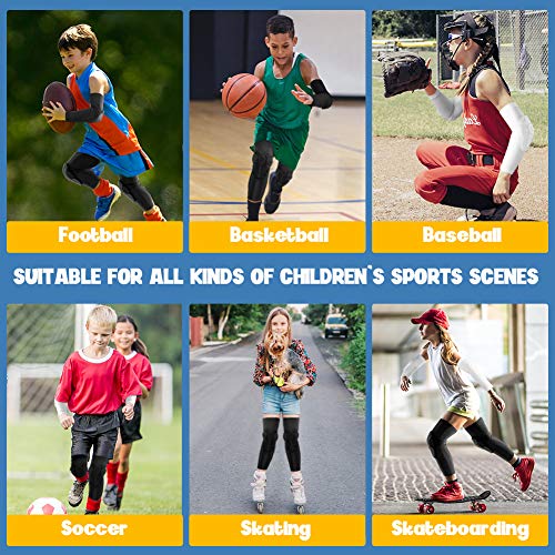 Kids Youth Sports Honeycomb Compression Knee Pad Elbow Guards Protective Gear Z875