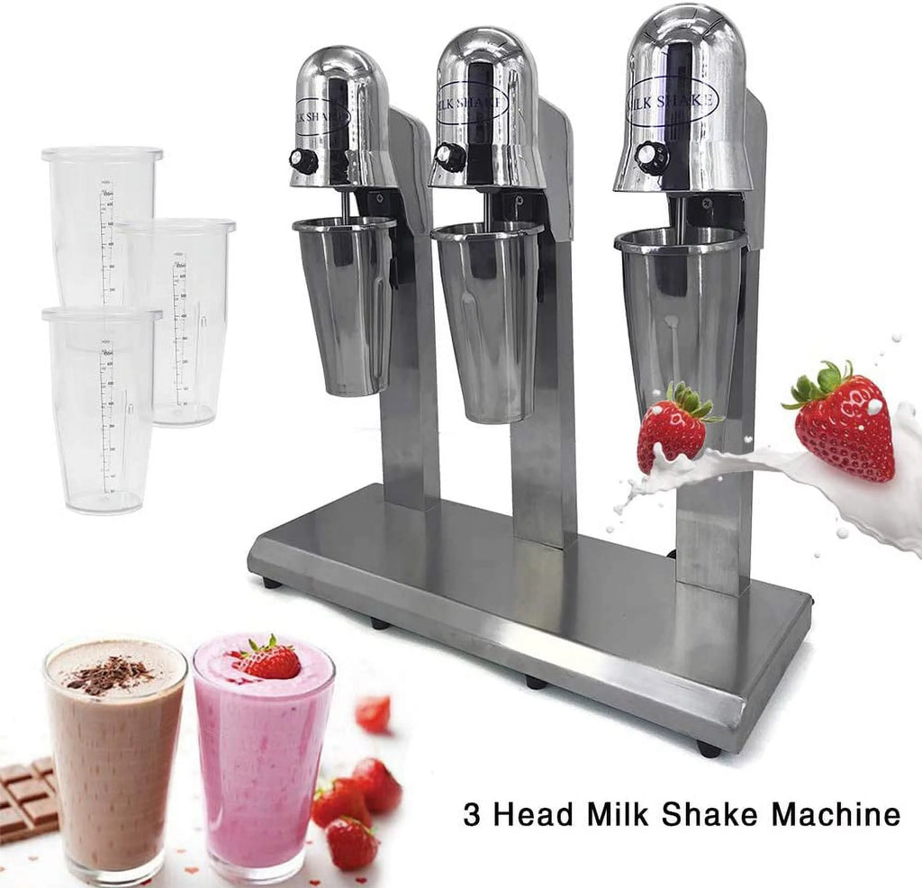 3 Head Milkshake Mixer Stainless Steel Electric U1368
