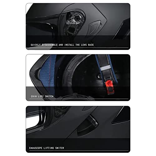 Motorcycle Bluetooth Helmet Full Face Modular Dual Visors O714