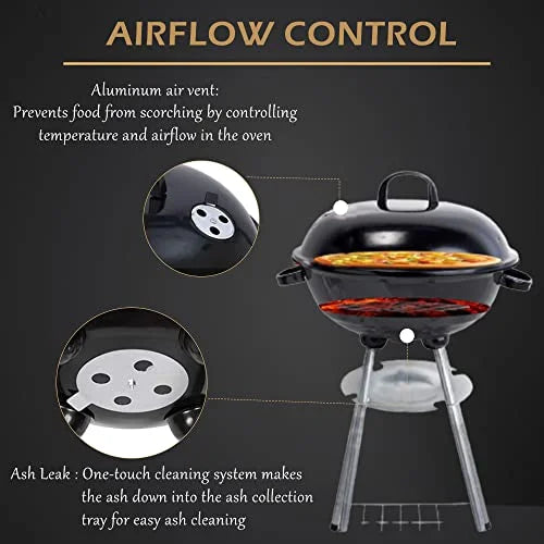 18" Charcoal Kettle Grill for Outdoor Backyard Cooking D714142