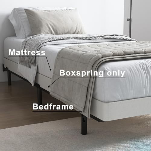 Full Size Metal Box Spring for Bed, Heavy Duty Mattress Foundation F782