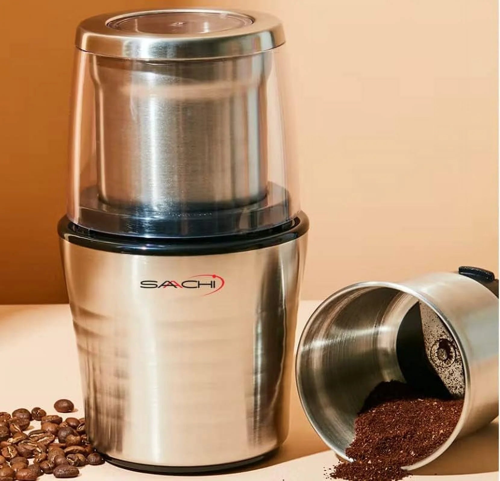 Electric Coffee Grinder with 2 Stainless Steel Blades and Removable Bowls Z25154