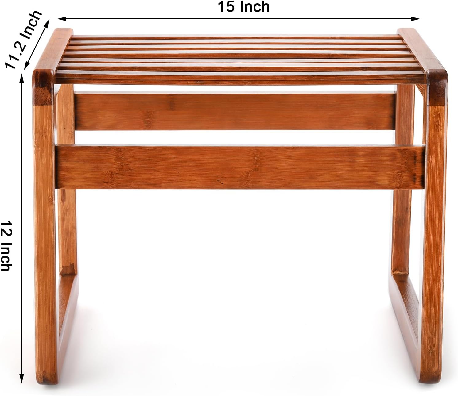 Wooden Step Stool for Adults and Kids, One Step Foot Rest Stool for Bathroom, Bedroom, Kitchen M408762