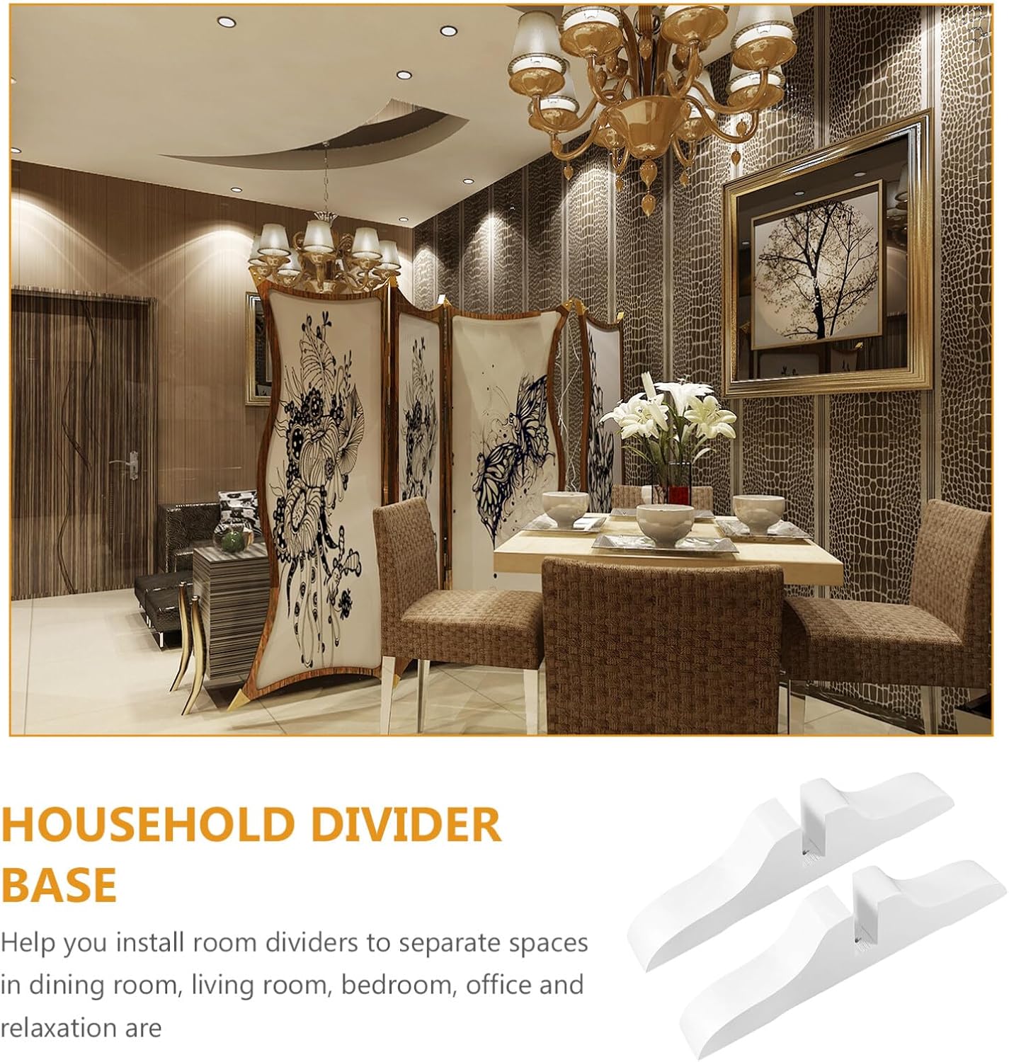 Folding Room Divider Stand Wooden Privacy Screen Panel Feet F414448