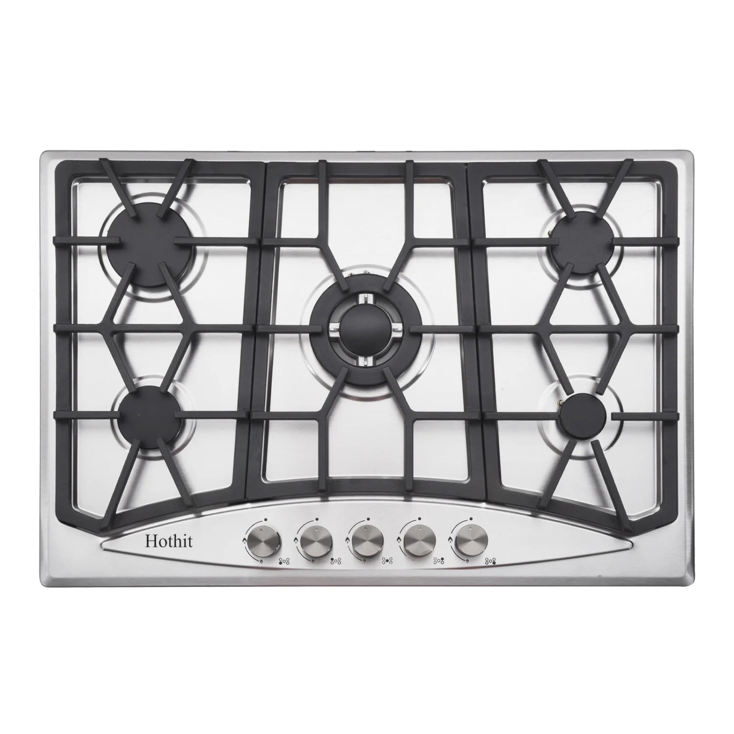 30" Inch  Propane Gas Cooktop, 5 Burner Built-in Stainless Steel Gas Stove Top, LPG/NG Dual Fuel Auto Ignition Gas Hob, Include Gas Pressure Regulator (AHT30IN20S-SD)
