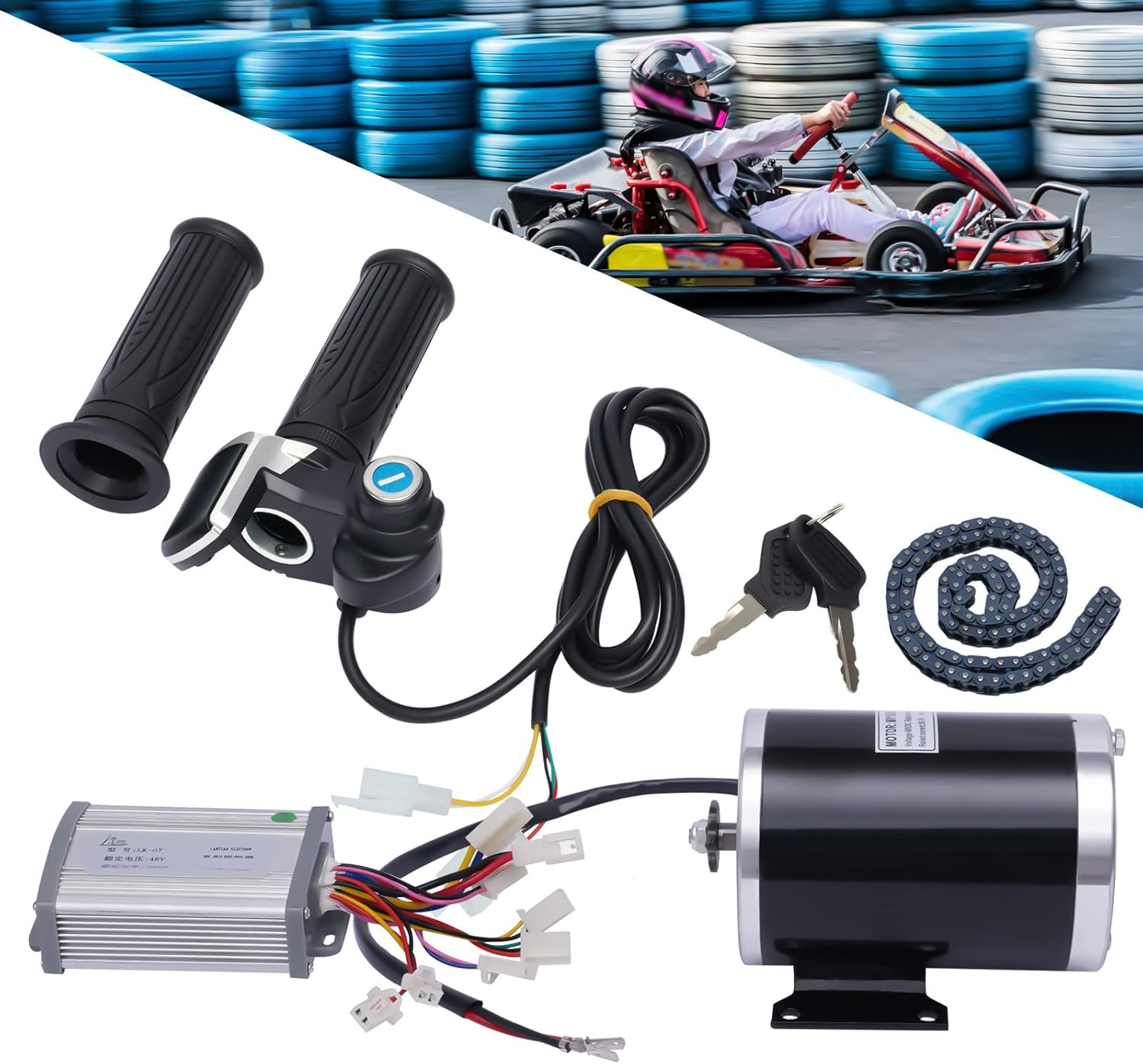 48V 1000W Brush Electric Bicycle Conversion Kit with Controller V157