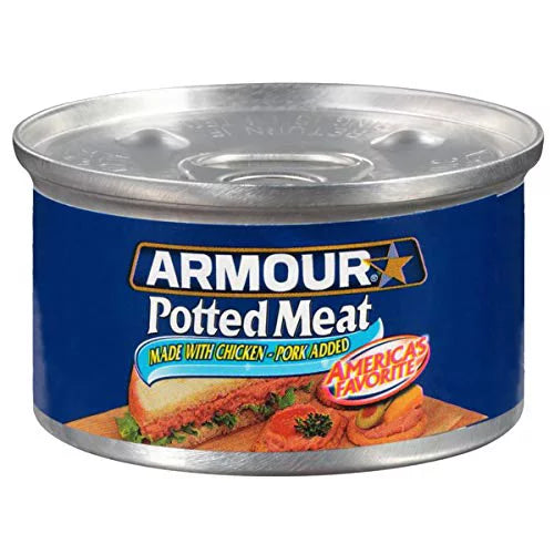 Potted Meat, Canned Meat, 3 oz (Pack of 48) K30739