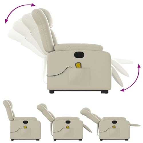 Gray Faux Leather Electric Massage Recliner Chair with Power Lift W32081