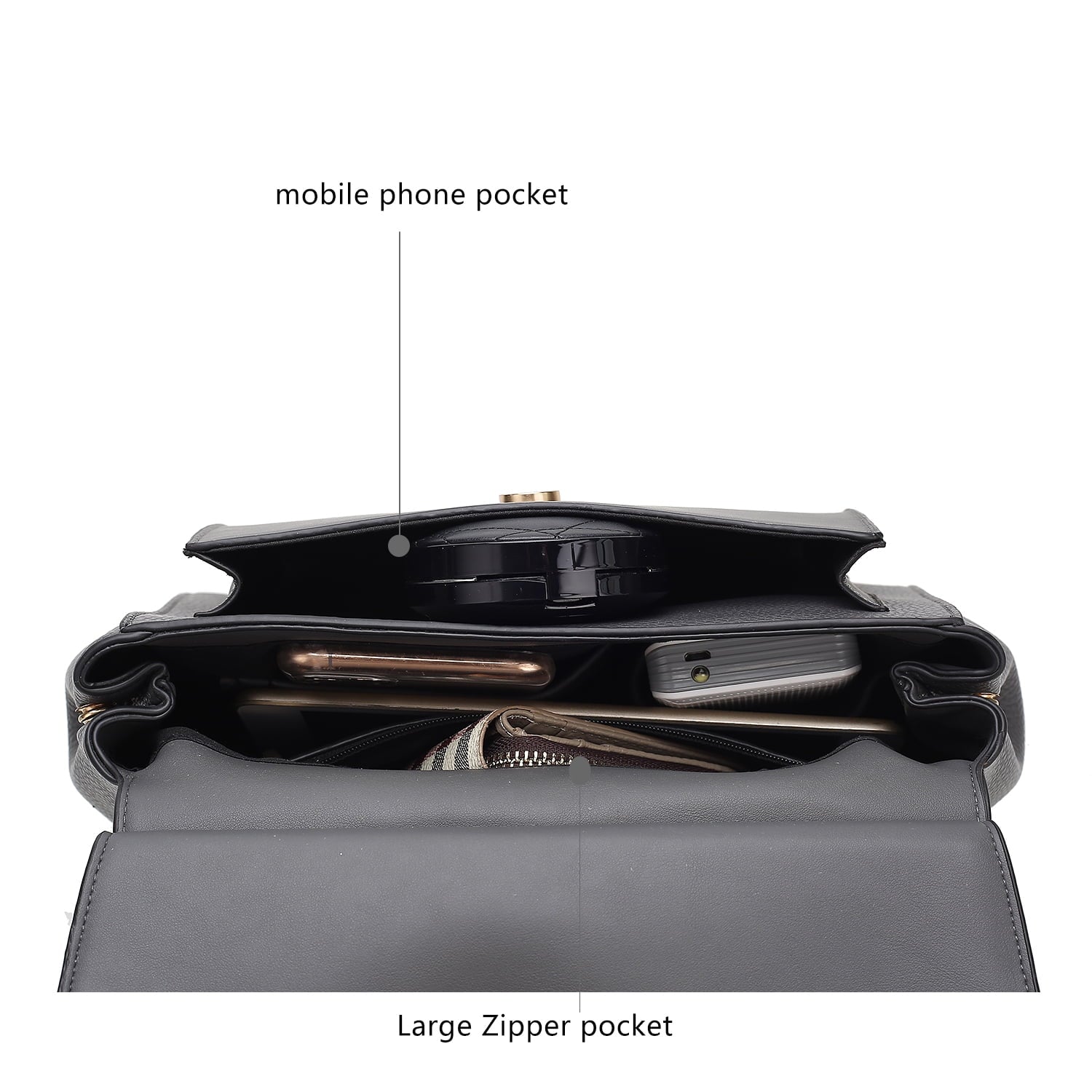 Vegan Leather Women's 3-in-1 Satchel Backpack Crossbody O301107