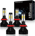 For Dodge Grand Caravan 2011-2019 LED Headlight Bulbs H9+H11 High Beam + H11 Low Beam 4pc