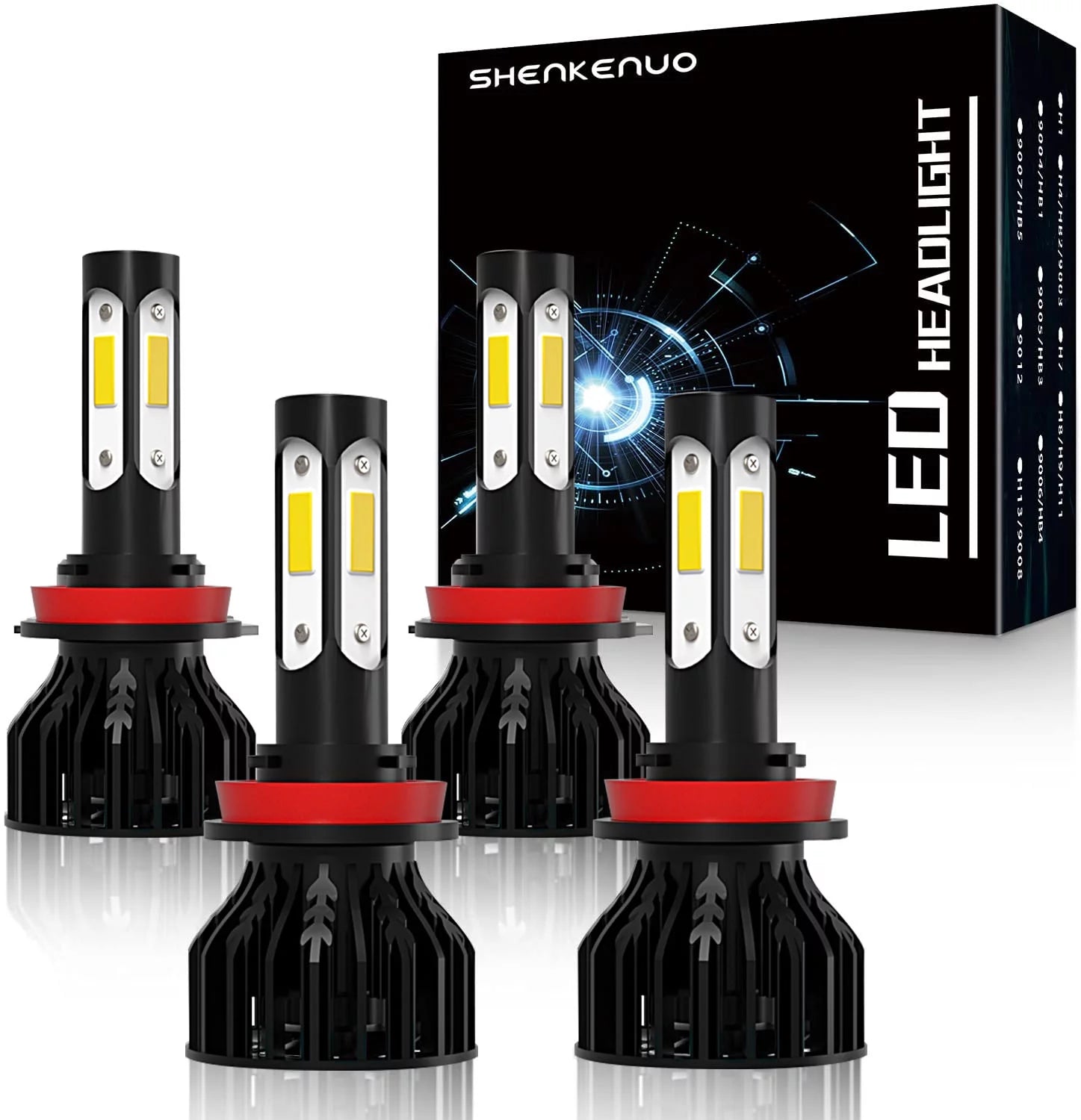 For Dodge Grand Caravan 2011-2019 LED Headlight Bulbs H9+H11 High Beam + H11 Low Beam 4pc