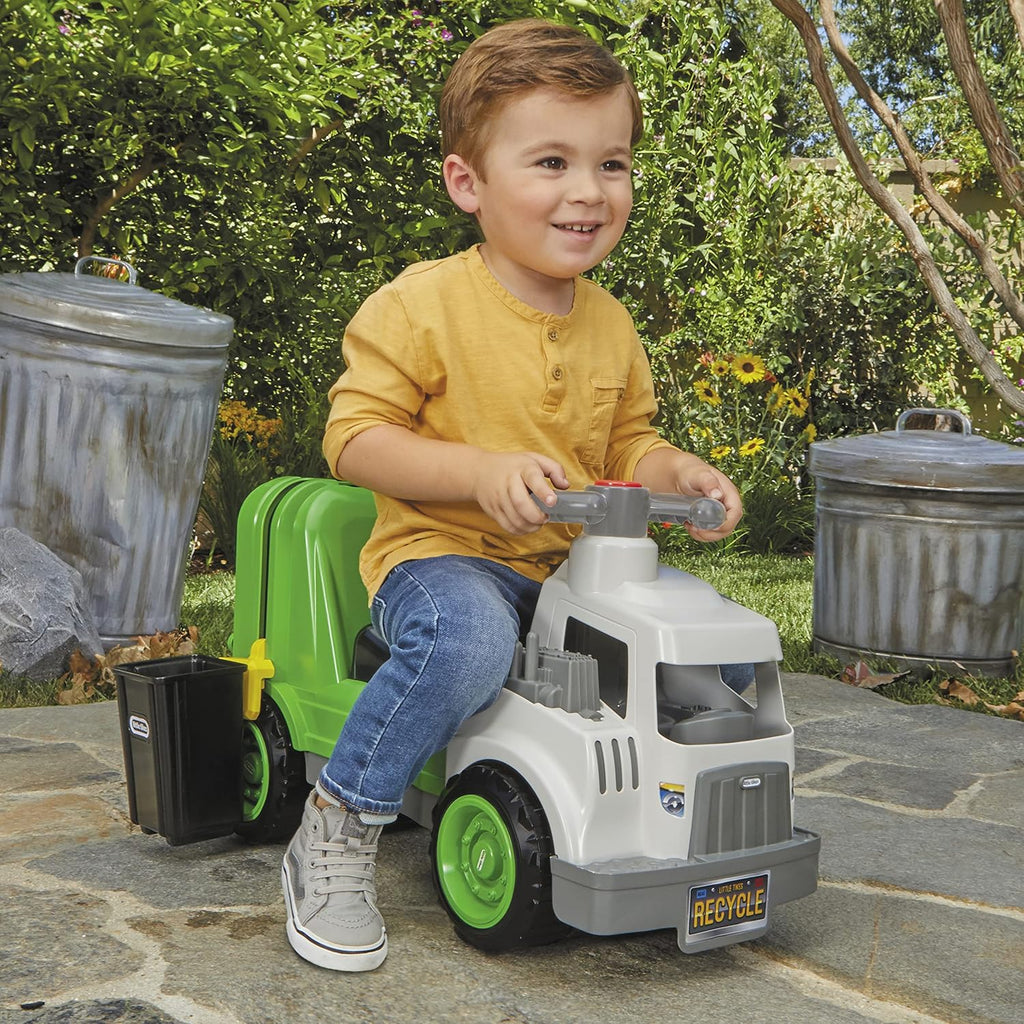 Garbage Truck Ride On with Working Horn and Trash Bin for Toddlers Ages 2-5 W2277